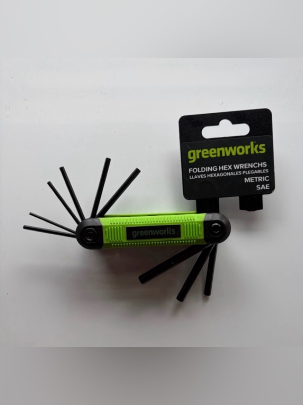 Greenworks Hex Key Set Folding Metric SAE Tool New.